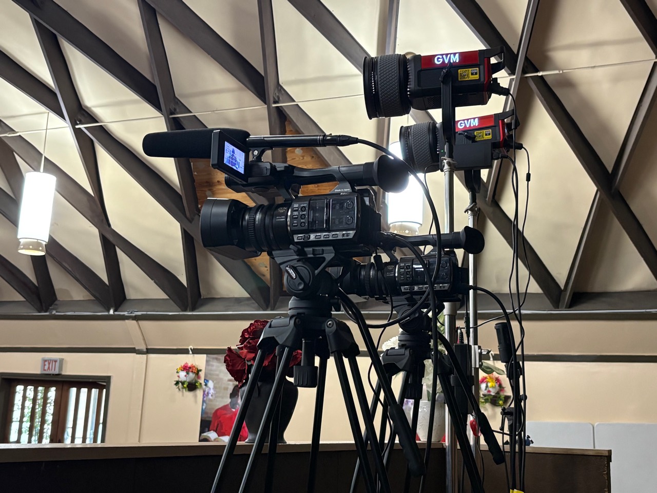 Professional multi-camera production setup operated by New Sound